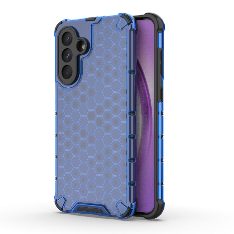 For Samsung Galaxy A36 5G Shockproof Honeycomb PC + TPU Protective Phone Case(Blue)