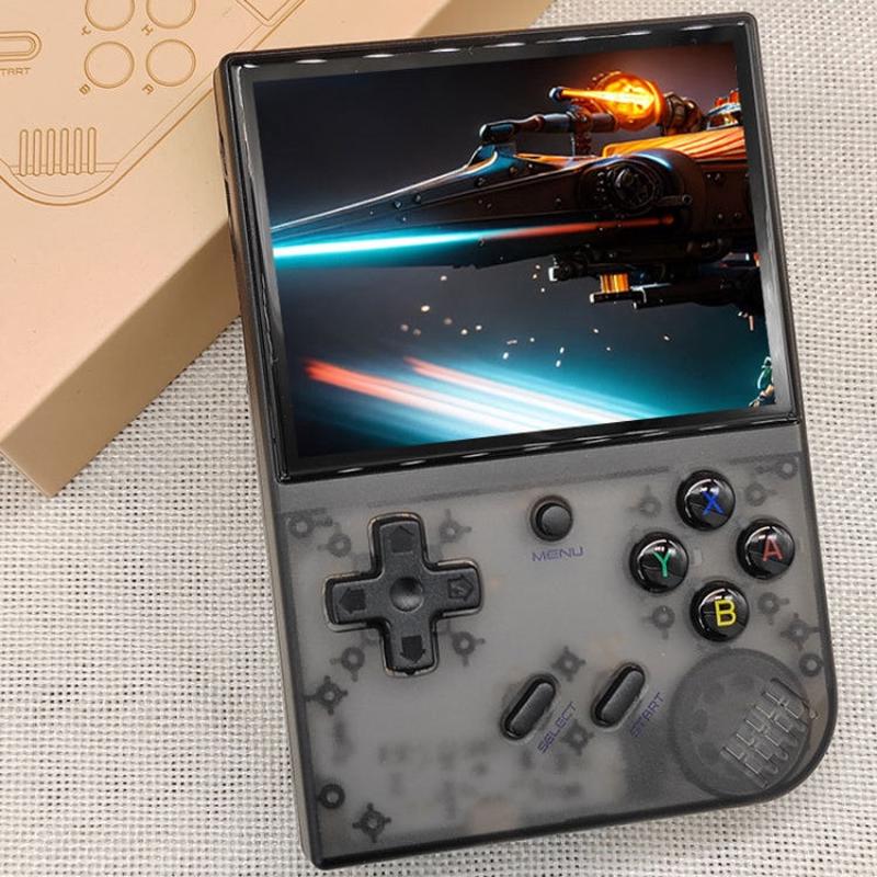 ANBERNIC RG35XX PLUS  Handheld Game Console 3.5-Inch IPS Screen Support HDMI TV 64GB(Transparent Black)