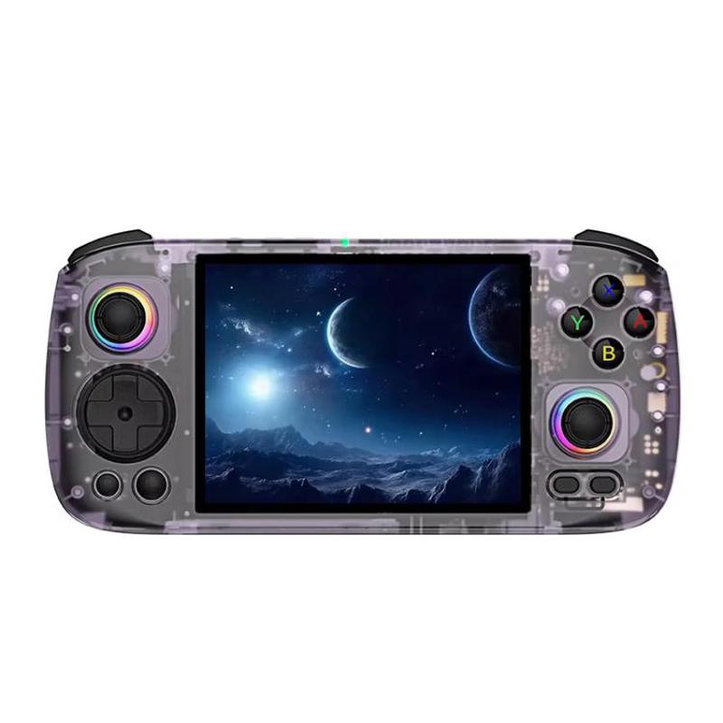 ANBERNIC RG406H Wireless HD Touch Screen Handheld Game Console, Memory: Standard+128G(Transparent Purple)