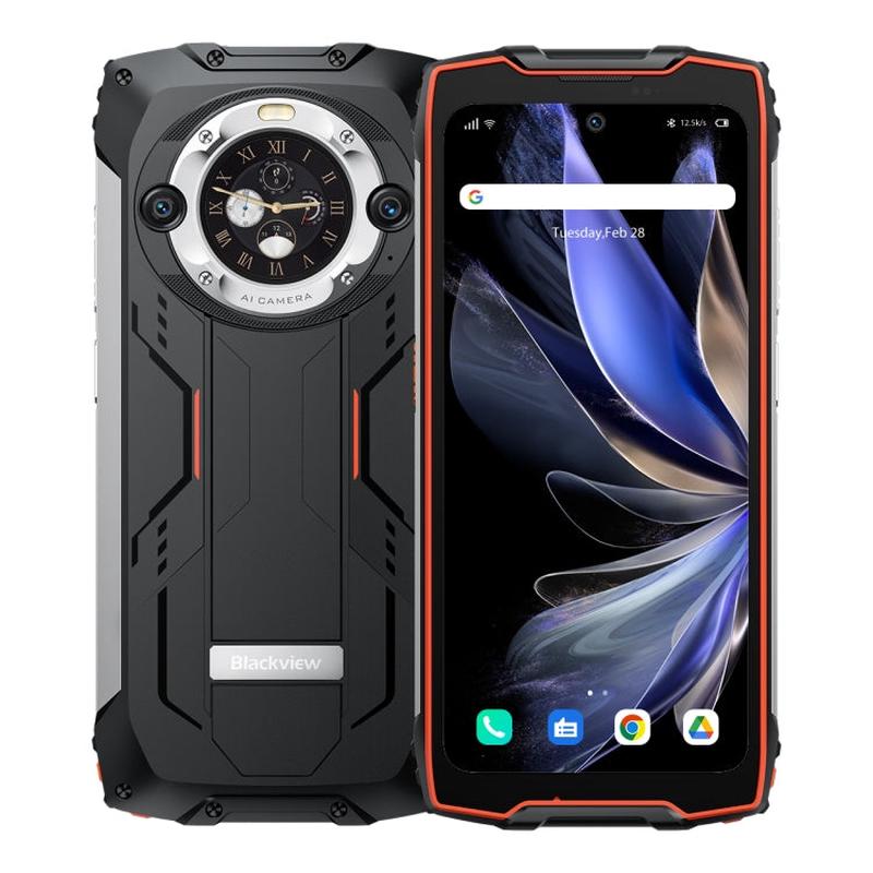 Blackview BV9300 Pro, 12GB+256GB, IP68/IP69K/MIL-STD-810H, 6.7 inch + 1.32 inch Android 13 MediaTek Helio G99 Octa Core, Network: 4G, NFC, OTG(Orange)